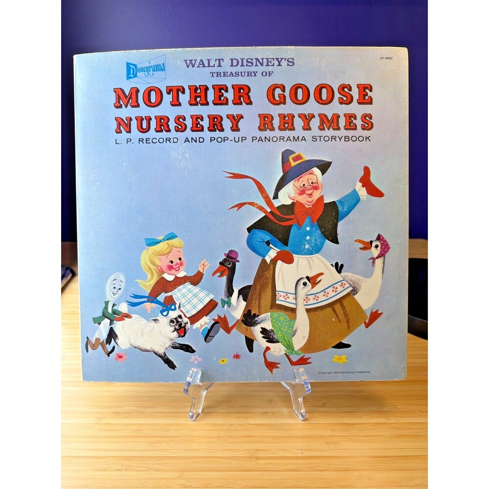 Disneyland‎ Mother Goose Nursery Rhymes LP Pop Up Storybook ST-4902 1963